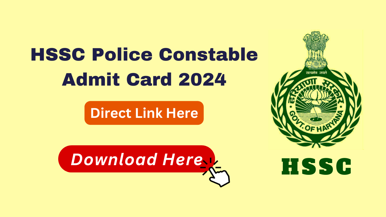 HSSC Police Constable Admit Card