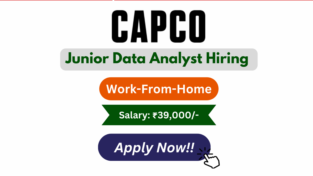 Junior Data Analyst Hiring in Capco 2024