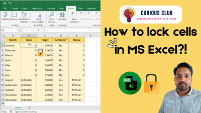 How to Lock a Cell in Excel