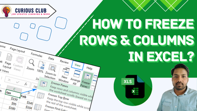 How to freeze rows or column in excel