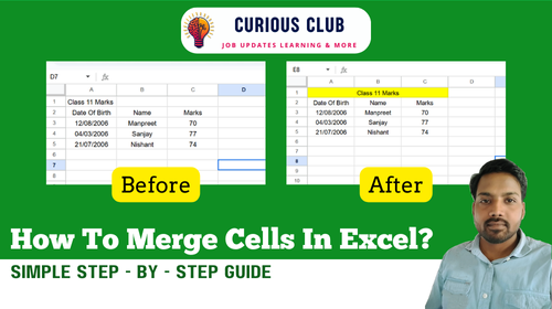 How to merge cells in Excel?